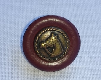 Leather button, horse leather button, brown leather button, horse button, leather coat button, leather jacket button, horse leather coat button.