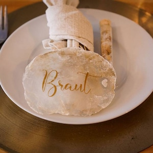 Platzkarten Muscheln Hochzeit – Namensschilder aus Muschel – Boho Tischkarte & Gastgeschenk – personalisiert für Sommerhochzeit
