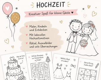 Wedding Coloring Book for Kids (PDF) | Wedding Activities for Kids | Activity Book | Keep Kids Quietly Busy at a Wedding | Activity Book for Kids