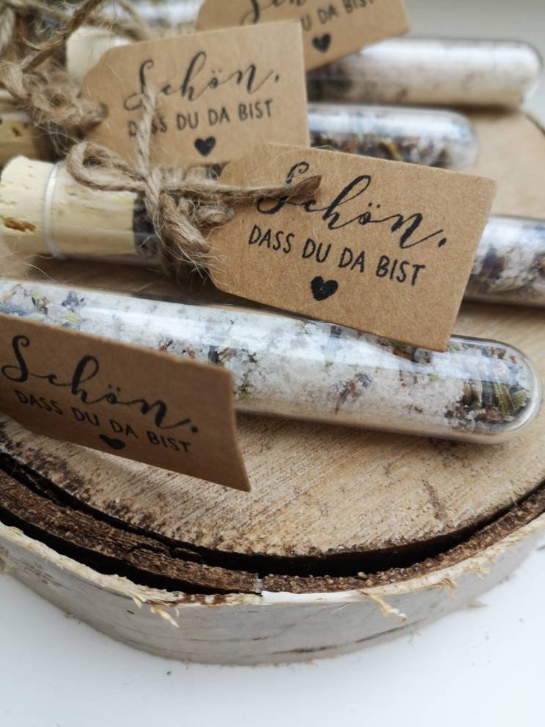 Gastgeschenk Hochzeit Badesalz mit Lavendel