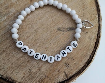 Patentante Perlenarmband, Geschenk, Geschenkideen, Taufe, Geburt, Armband, Schmuck, Tante, persönlich, individuell