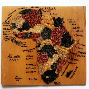 Handgemachte dekorative Karte von Afrika
