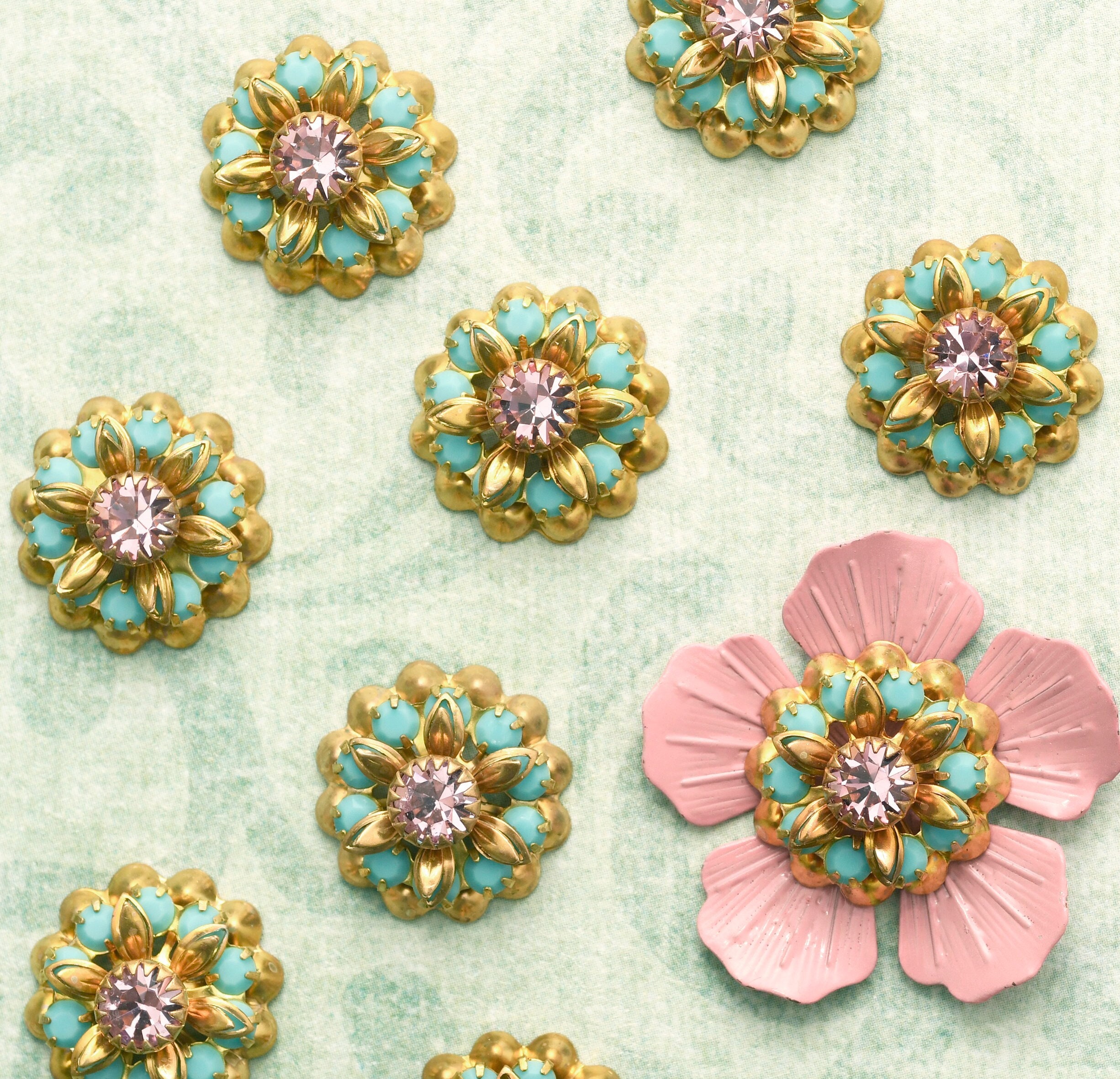 Swarovski 花形ブローチ Swarovski Roses Brooch - Etsy