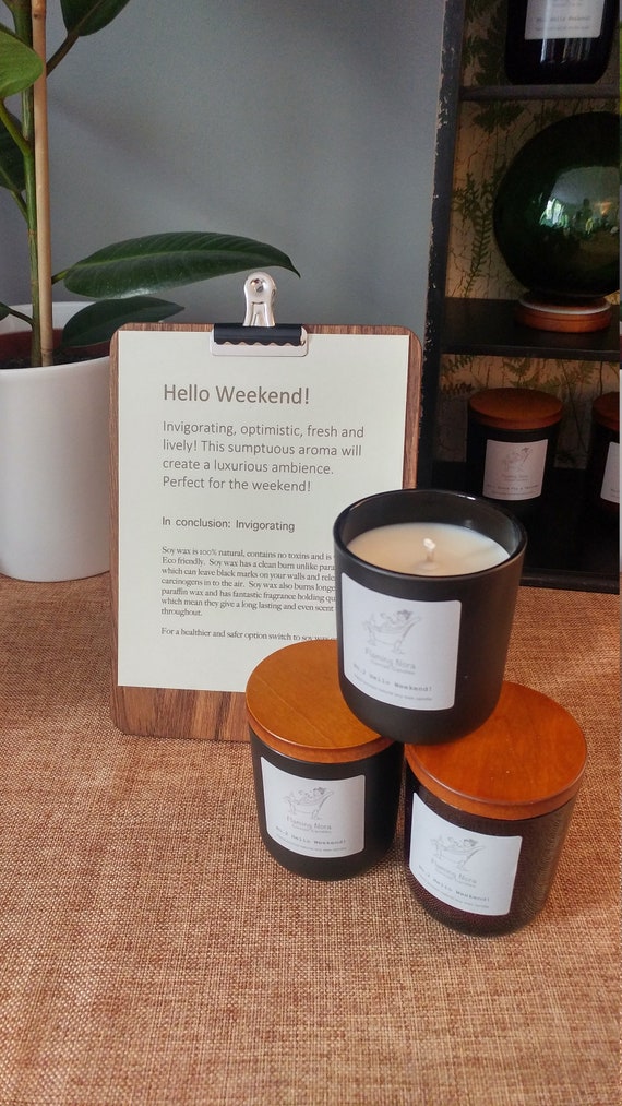 Flaming Nora Hello Weekend Candle Etsy Flaming Nora Hello Weekend Candle Etsy