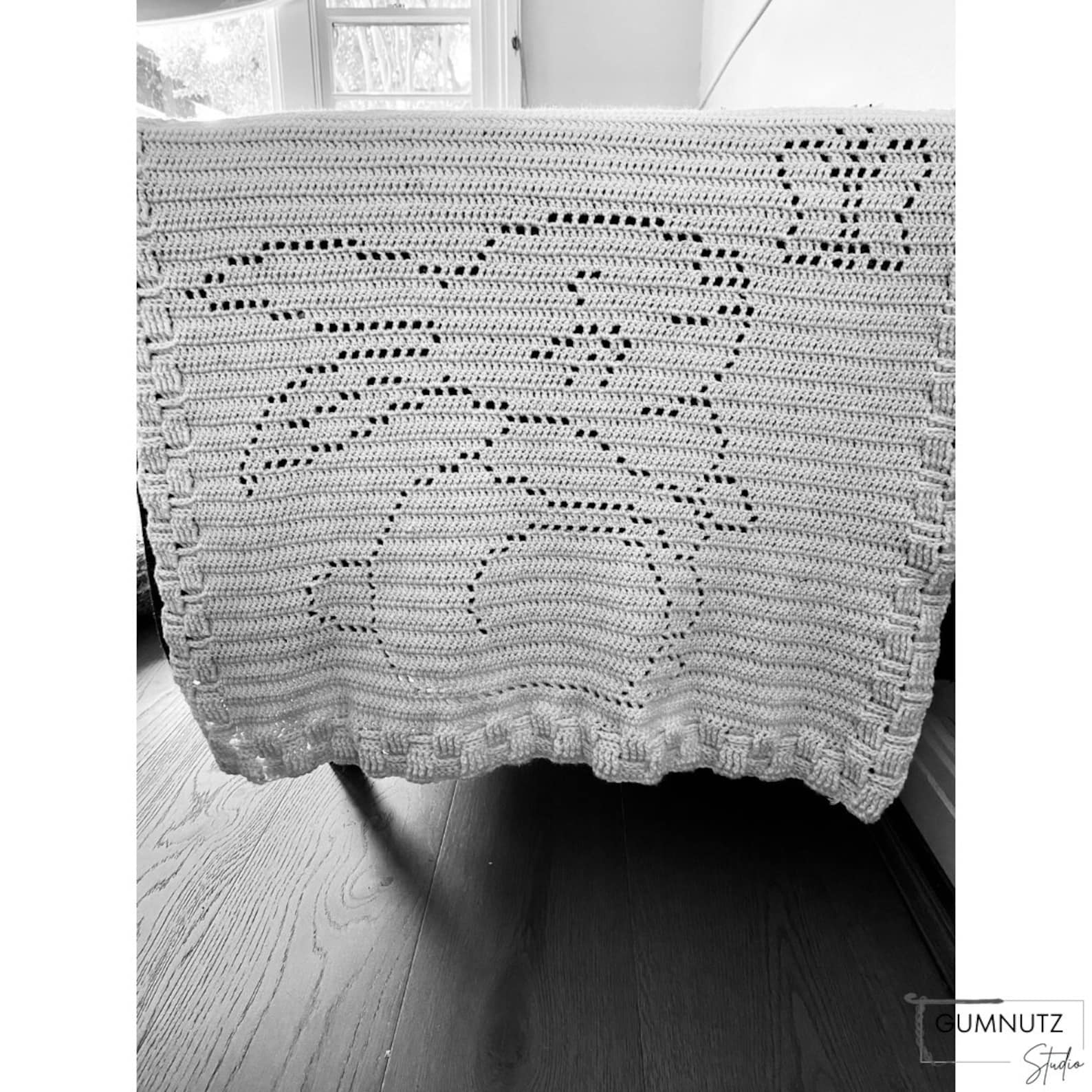 Filet Crochet Blanket Pattern Crochet Baby Blanket Digital Pattern ...