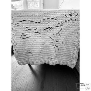 Filet Crochet Baby Blanket Digital Pattern “rabbit & Butterflies