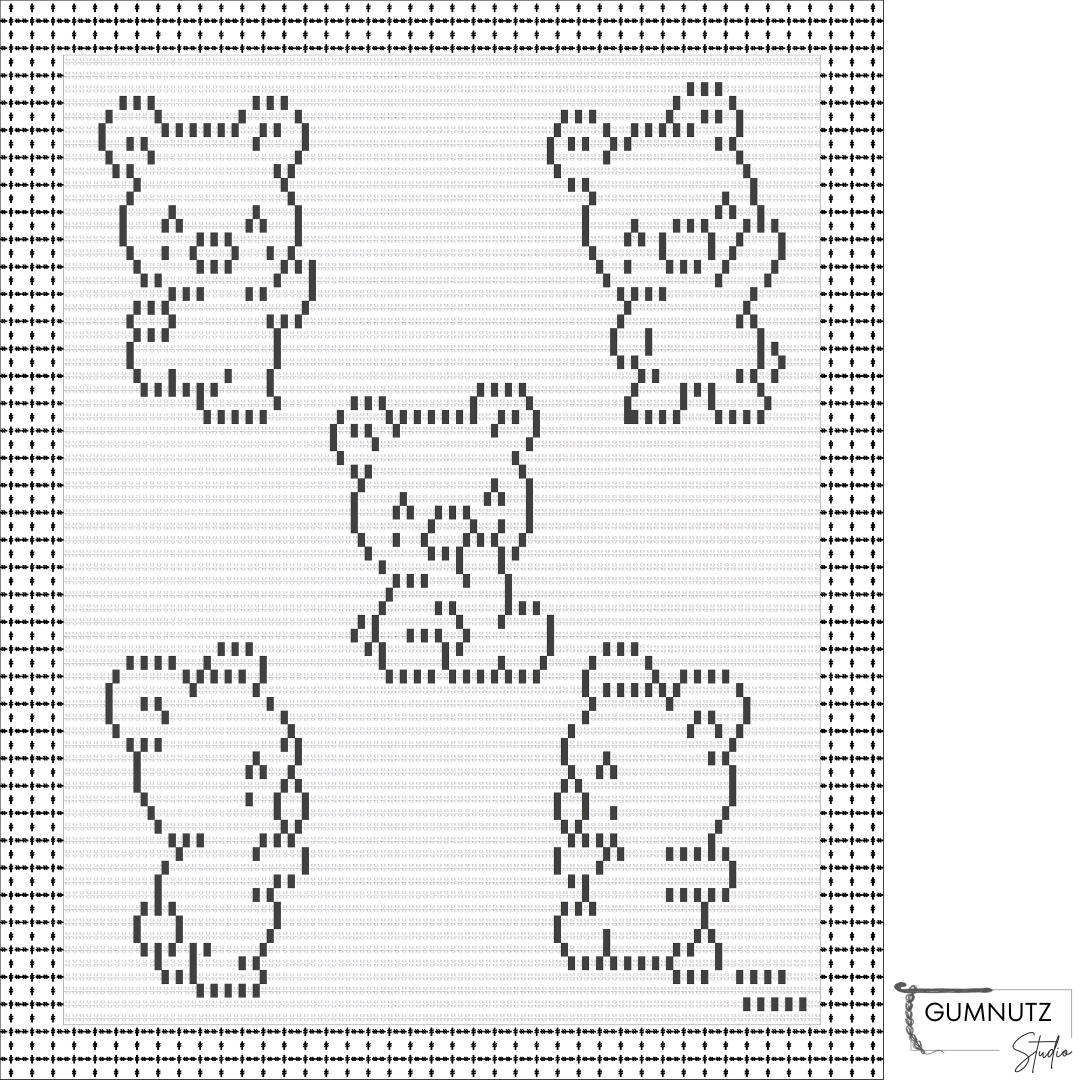 24 Teddy Bear Blanket Crochet Patterns for Cozy Baby Gifts, Loveys, and Keepsake Afghans 20 Filet crochet baby blanket Digital Pattern "Teddy Bear