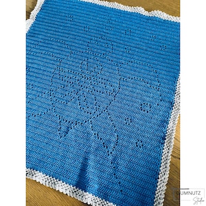 Tropical Turtle Filet Crochet Baby Blanket Pattern (PDF Download)