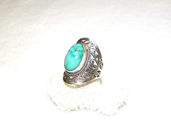 SILVER 925 ターコイズ リング サイズ11 13.8 グラム、サイズ 11