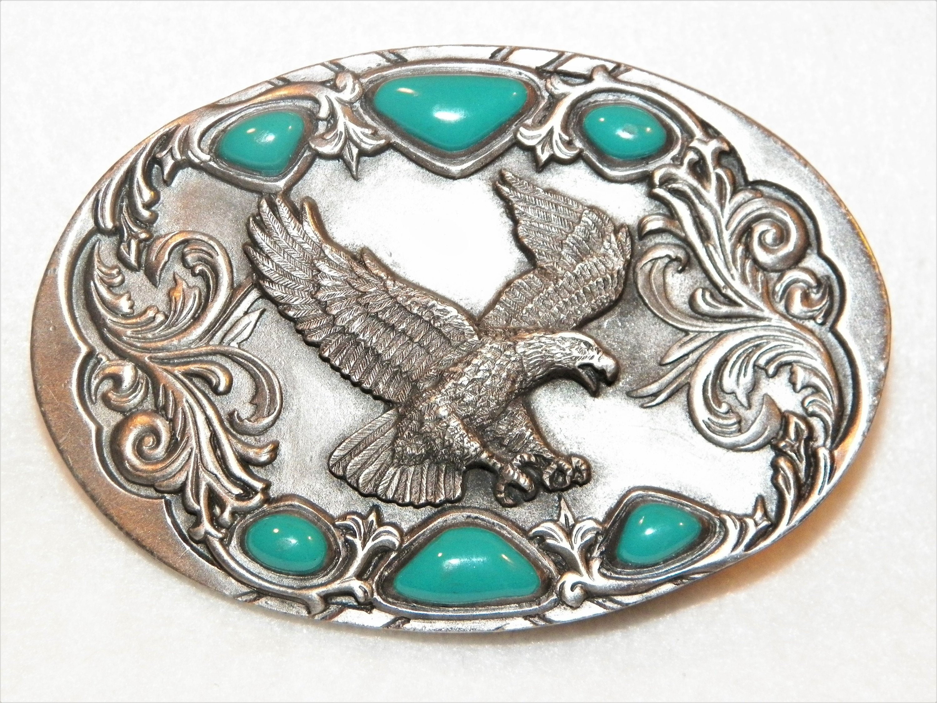 1992 Arroyo Grande Buckle Company Eagle Pewter Belt Buckle Etsy