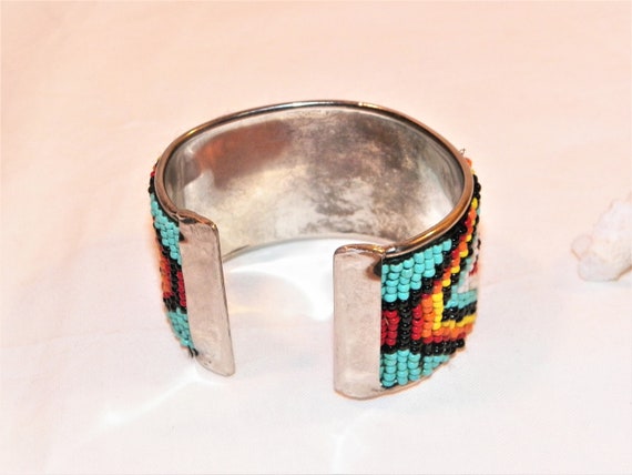 Native American Huge 140 Gram Green Turquoise Wide Inlay Sterling Silver Bracelet Native American Huge 140 Gram Green Turquoise Wide Inlay Sterling Silver Bracelet