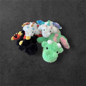 Crochet Dragon Plushie | Amigurumi Dragon Plush | Handmade Stuffed Animal | Handmade Gift