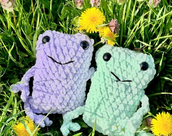 Leggy Froggy gehaakt handgemaakte kikkerknuffel