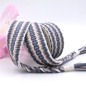 Blue Moon Handfasting Cord ~ 100% natural cotton, sustainable