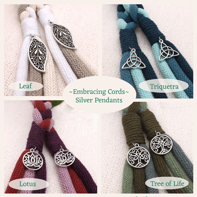 Set of 2 Pendants, add your choice to your 'Embracing Cords' order ORDER UPGRADE image 3