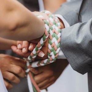 Custom Trinity Braid Handfasting Cord in Your Colors Option to Personalize with Pendants Traditional Celtic Pattern image 3