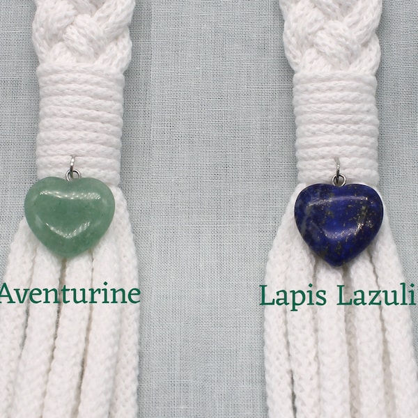 Set of 2 Natural Stone / Crystal Pendants, add your choice to your 'Embracing Cords' handfasting cord order ~  ORDER UPGRADE