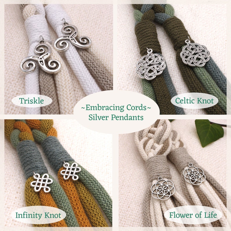 Set of 2 Pendants, add your choice to your 'Embracing Cords' order ORDER UPGRADE image 1