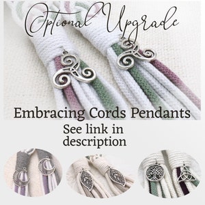 Custom 8-Strand Handfasting Cord in Your Colors Personalize with pendants Traditional Celtic Pattern Cord image 10