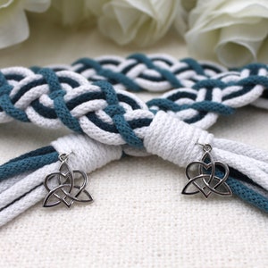 Custom 8-Strand Handfasting Cord in Your Colors Personalize with pendants Traditional Celtic Pattern Cord image 7