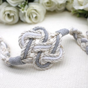 Handfasting Cords 2 Hearts Knot Custom Colors Wedding Rope Natural Cotton cord/ribbon image 6