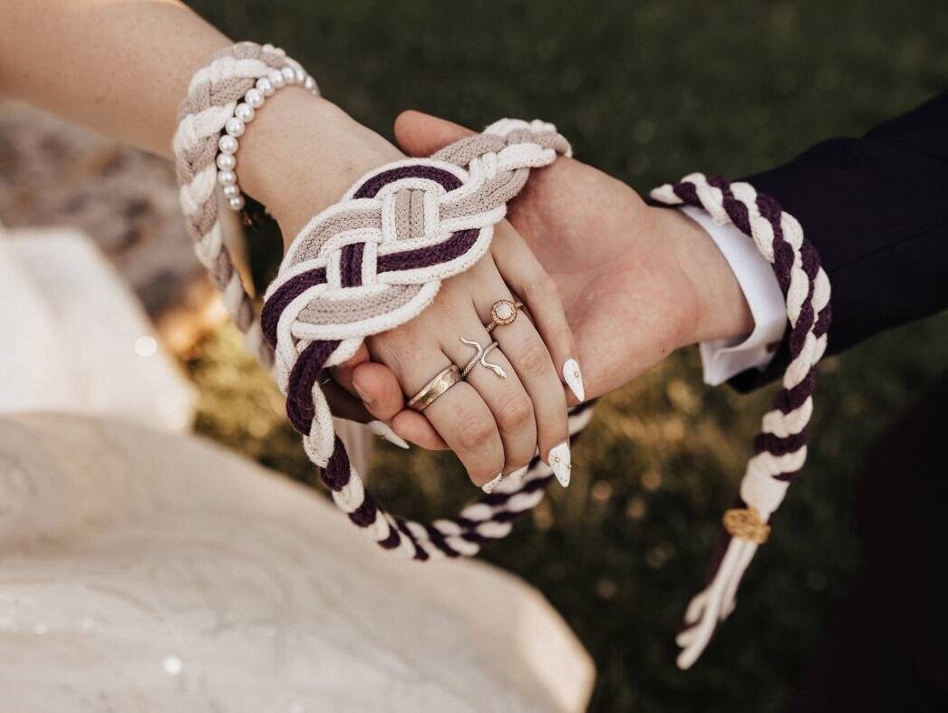 Infinitely Bound ∞ Handfasting Cord Bespoke ∞ Cord in Natural Cotton - Personalized wedding colors