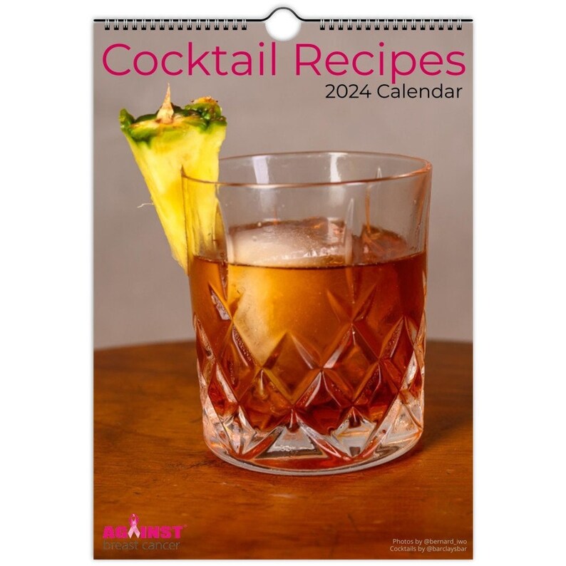 Cocktail Recipes 2024 Calendar Christmas Gift Mocktails Charity Etsy