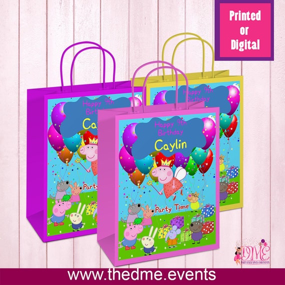 Peppa Pig Gift Bags Peppa Pig Party Bags Peppa Pig Party Etsy