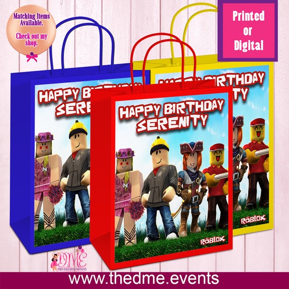 Roblox Gift Bag Roblox Goodie Bag Roblox Party Roblox Etsy