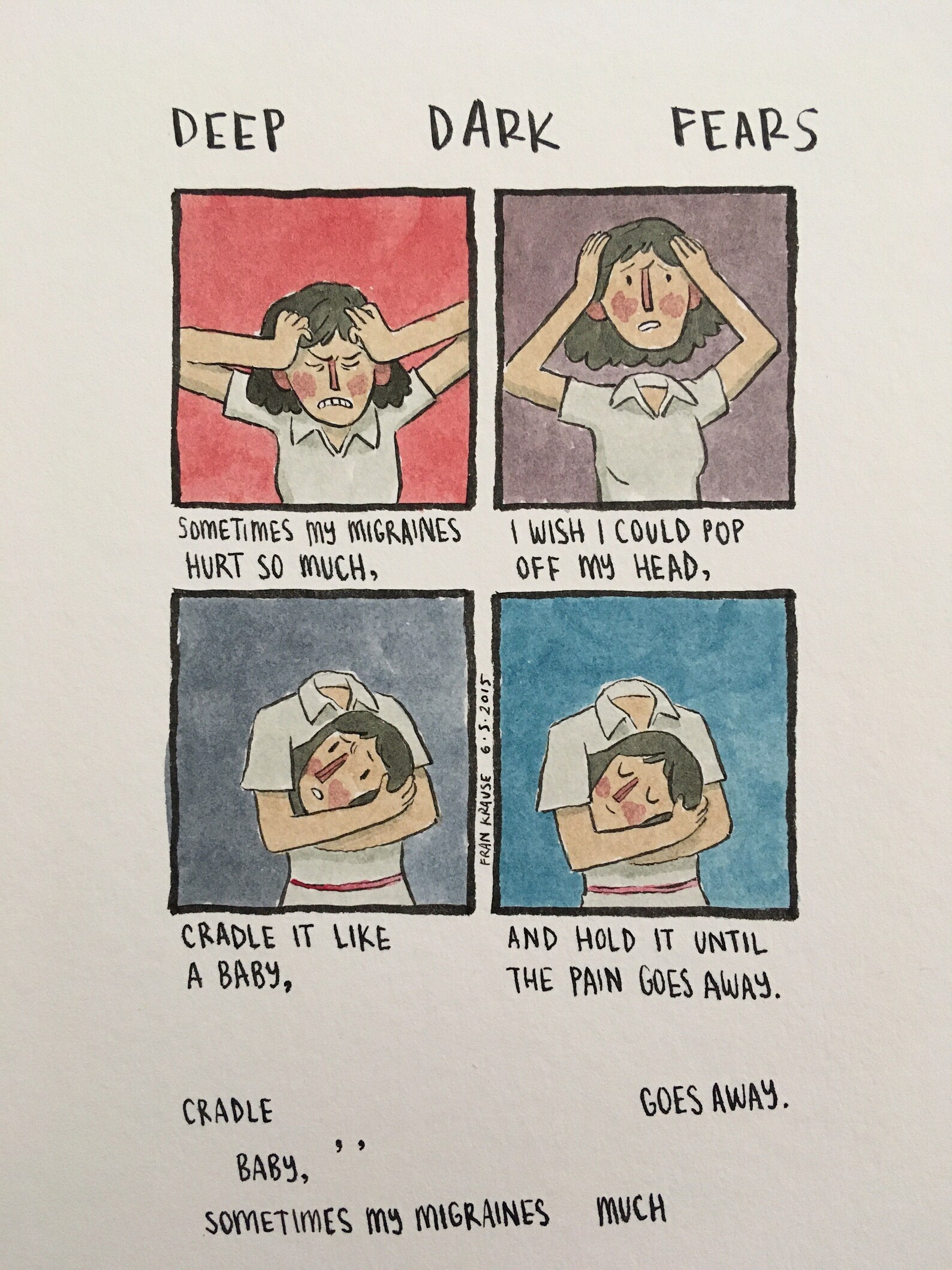 Deep Dark Fears 184 Original Framed Artwork Etsy