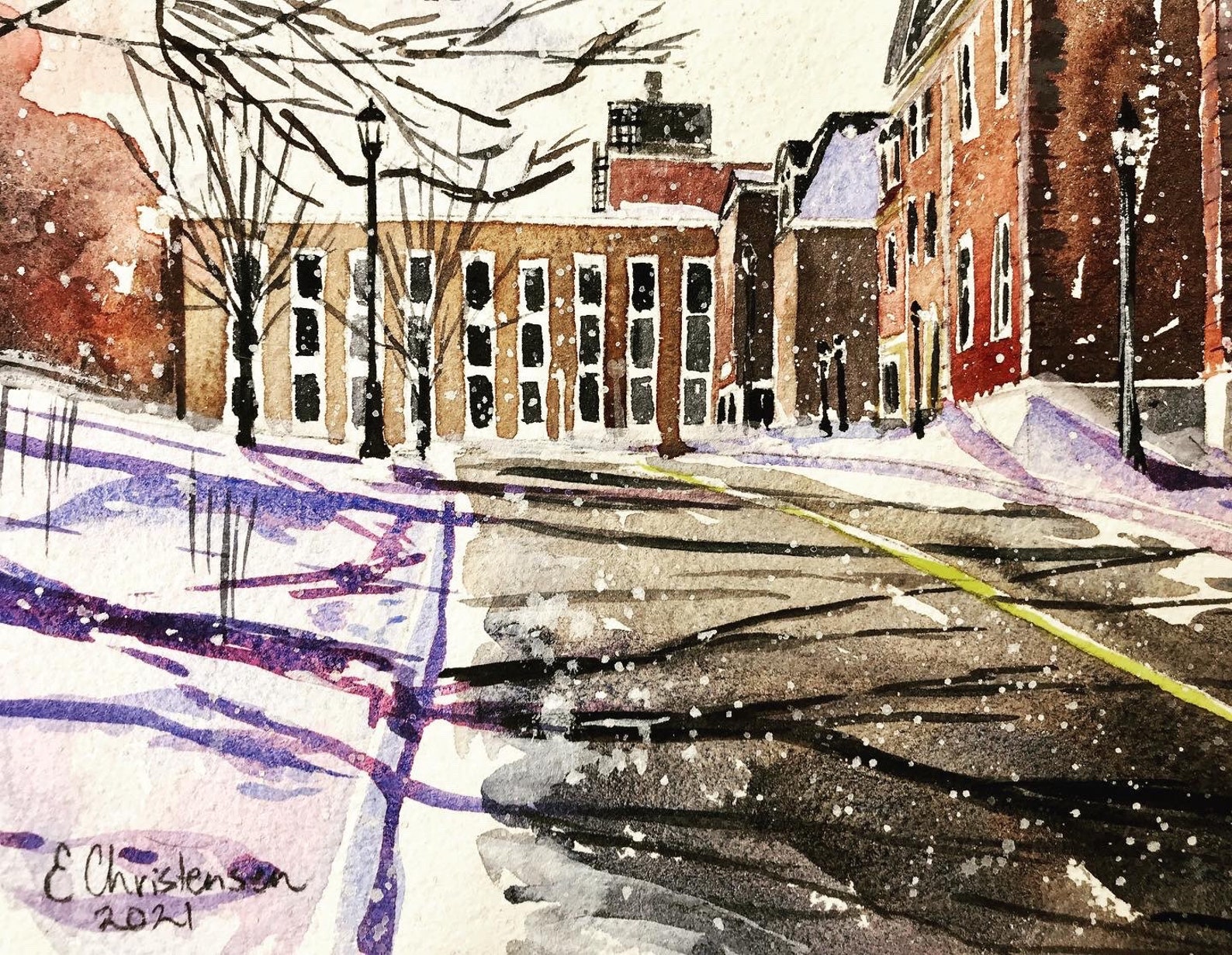 Lady Beaverbrook and the Snowy Day 8x10 Print Art Etsy