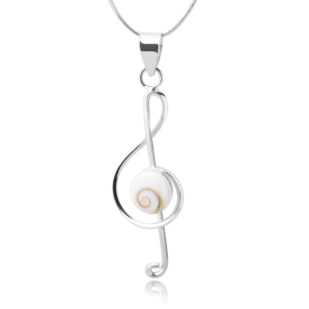 Wedity Collana Girocollo Con Ciondolo Nota Musicale In Cristallo - Donna