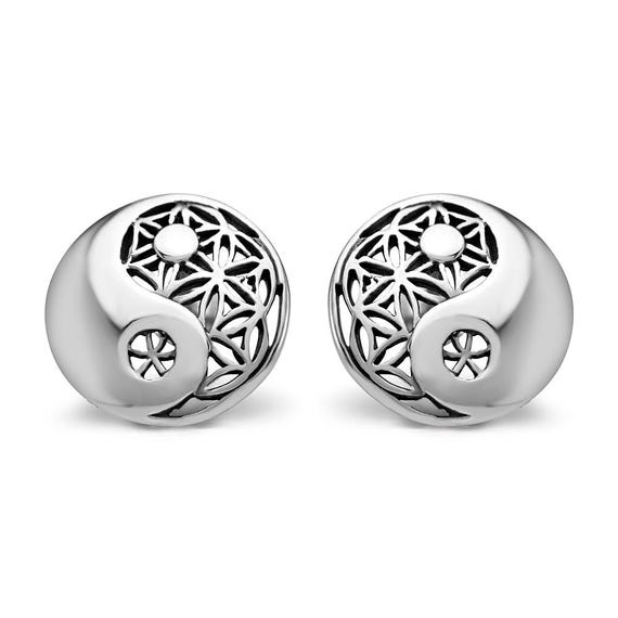 Boucles D'oreilles Studs Argent 925 - Millefiori Multicolore 10 Mm - Neuf Avec étiquettes