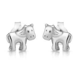 SUVANI 925 sterlingzilver Tiny Little Horse Pony Cartoon Post-oorknopjes 6 mm dames-, kindersieraden