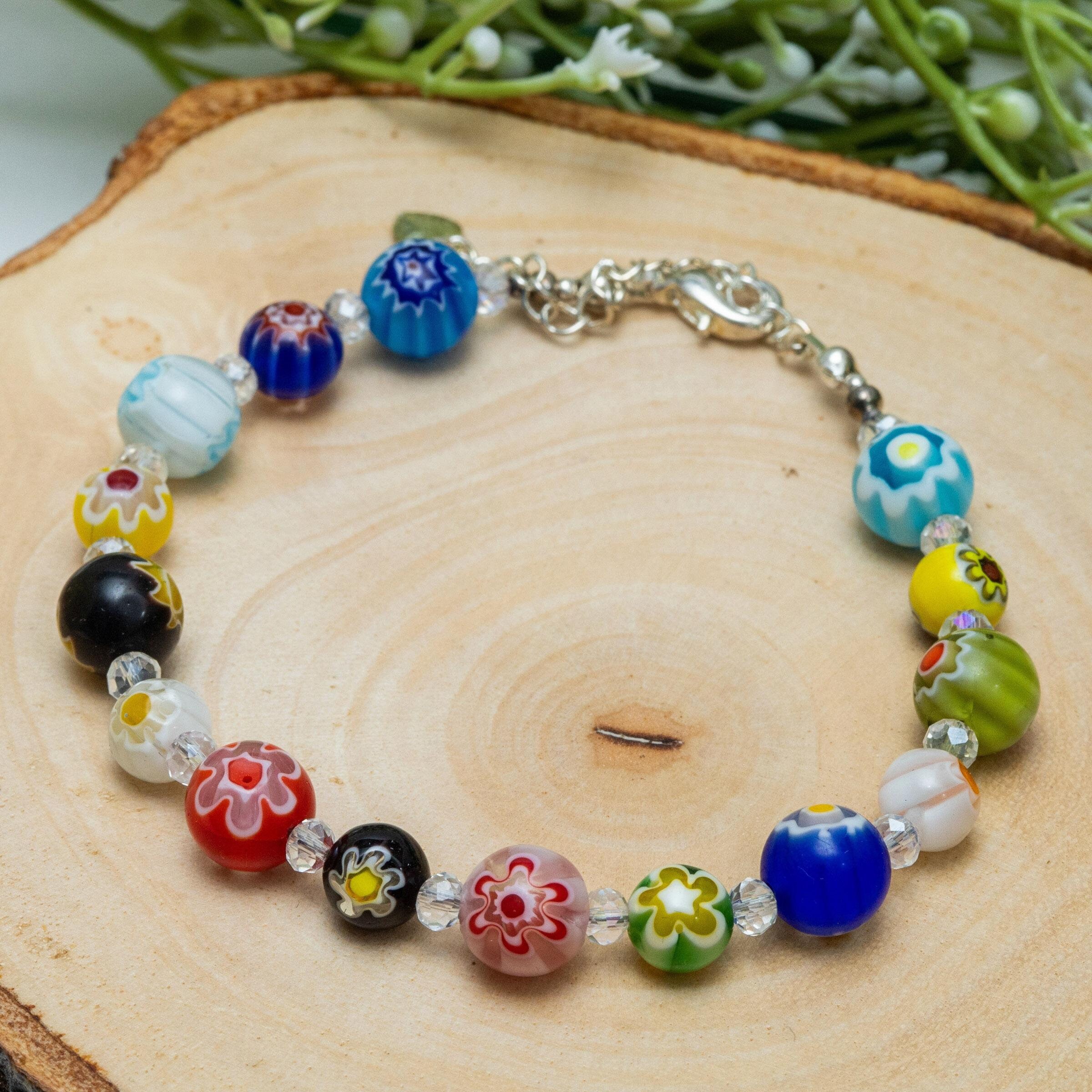 Murano Glass 多色ビーズブレスレット新品未使用品 Murano glass italian bracelet - Etsy 日本