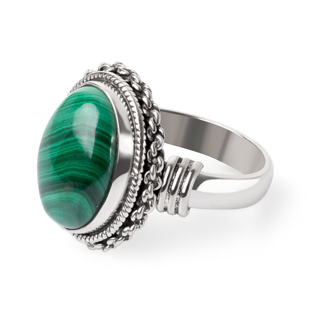 SUVANI Sterling Silver Green Malachite Gemstone Double Rope SUVANI Sterling Silver Green Malachite Gemstone Double Rope