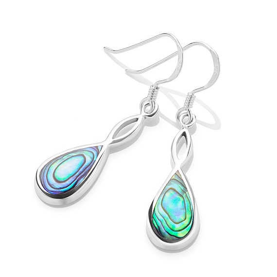 Sterling Silver Shell Infinity Earrings Sterling Silver Shell Infinity Earrings