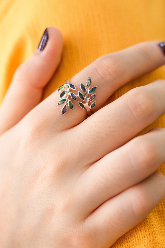 Sterling Silver Abalone Vine Ring Sterling Silver Abalone Vine Ring