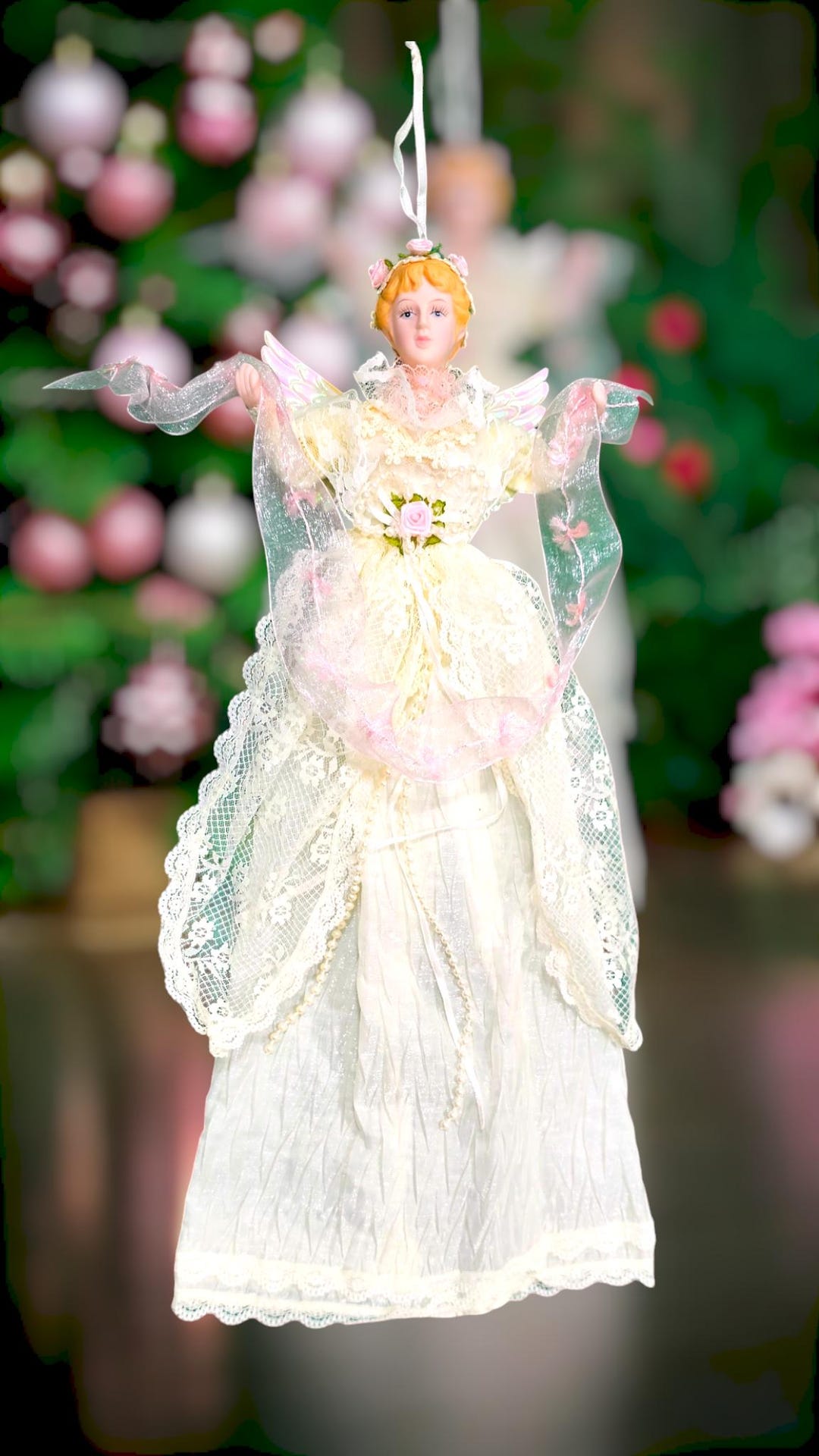 Vintage Victorian Angel Girl Christmas Shabby Chic Angel Ornament - Etsy