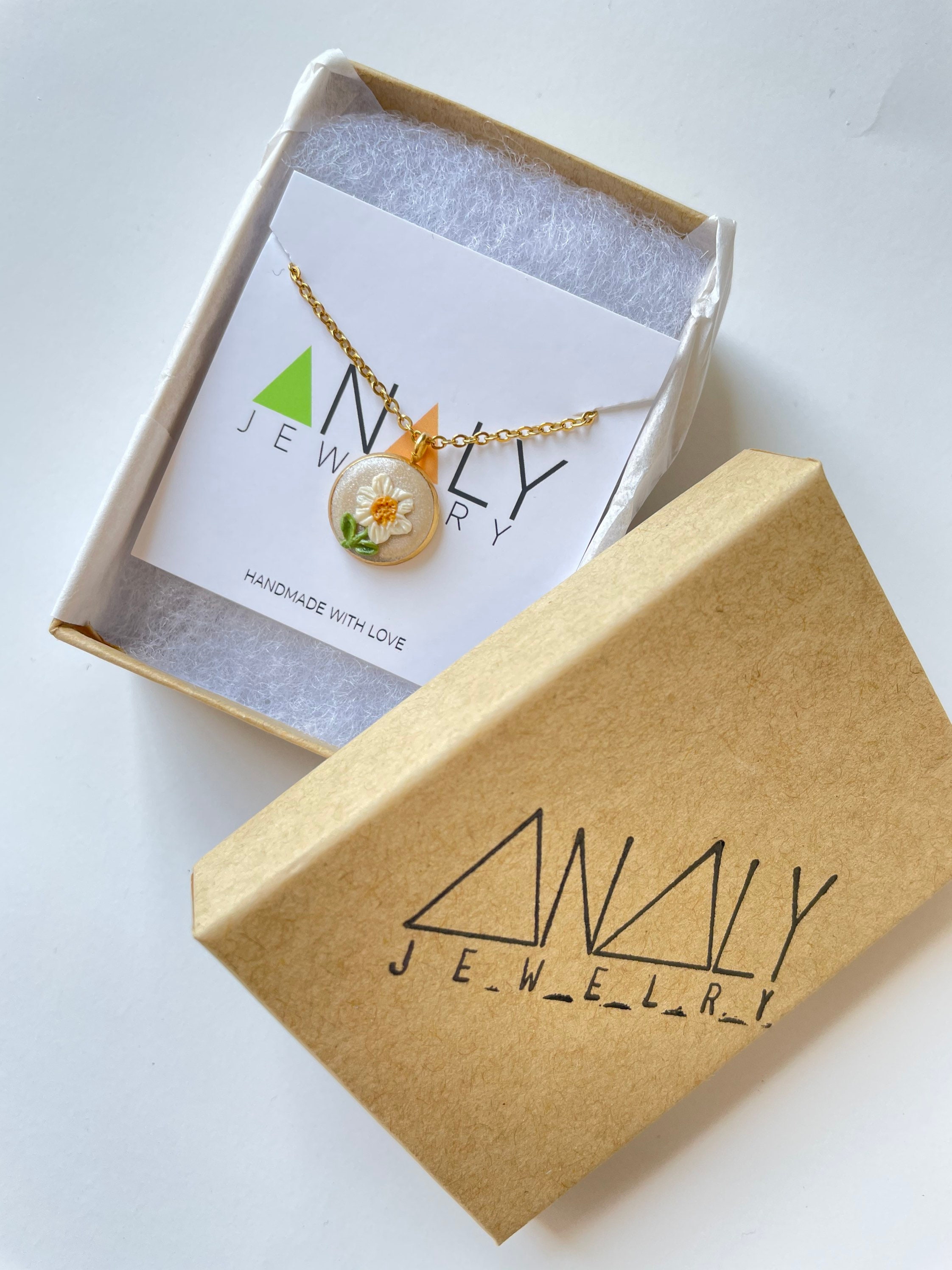 Dainty Floral Daisy, Sunflower Necklace, Gift For Her, Small Necklace