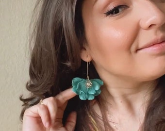 Open Gardenia Statement Earrings