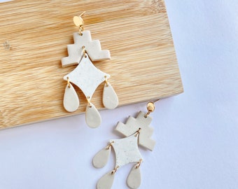 Santafe Sand Color Statement Earrings