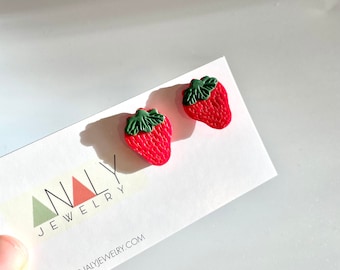 Little Strawberry Stud Earrigs