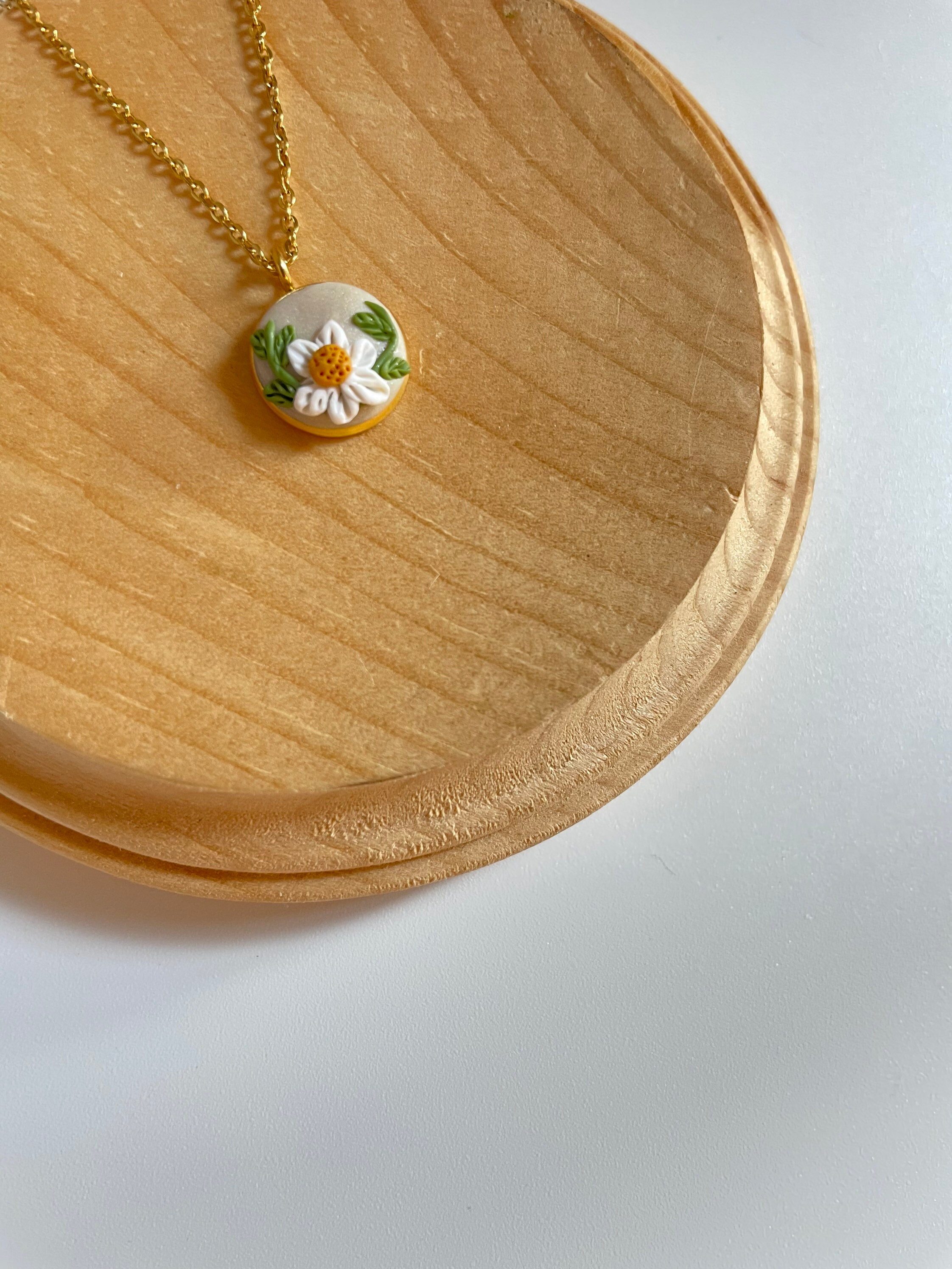 Dainty Floral Daisy Sunflower Necklace Gift For Her Small Etsy.de