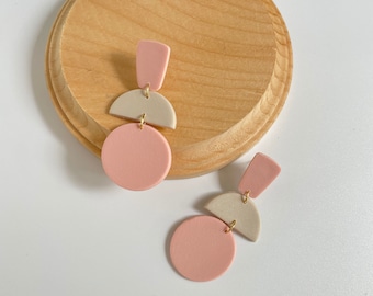 Jenny style Retro Pink Statement Earrings