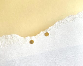 14k Gold Filled Dot Studs: Minimalist Second Hole Earrings