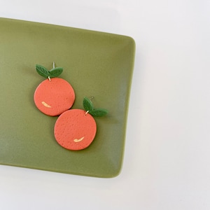Fruit Collection, Orange Earrings, Trendy, Oranges, Summer Style, Citrus, Tropical, Polymer Clay Earrings, Florida Orange, Food Earrings