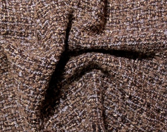 Bouclé wool mix brown-beige