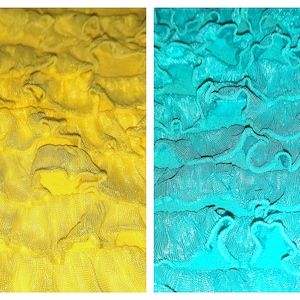 Flounce frill fabric uni