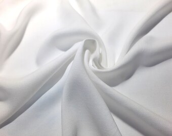 Viscose gabardine pure white